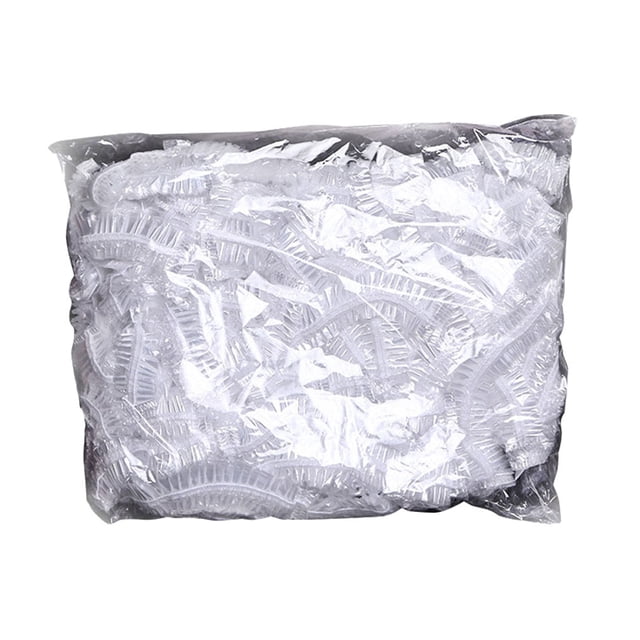 Wosthever 100 piezas de tapa impermeable para los oídos de un solo uso, orejeras ajustables, Protector de de cabello, barbería profesional Juegos de accesorios de baño Transparente 6cm Wosthever HA0560-00B