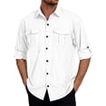 thumbnail image 2 of Xcmzpl Men's Long Sleeve Sun Protection Button Down Shirt UPF 50+ UV Quick Dry Cooling Fishing Shirts with Pocket Travel Safari Camping Hiking, 2 of 10