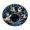Blue2, variant on Round Holiday Accent Rug, Velvet Touch Round Floor Carpet, Festive Printed Pattern Floor Mat For Living Room, Bedroom, Entryway, Meditation Corner, Studio Room Indoor Home Decor