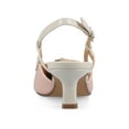 thumbnail image 4 of Journee Womens Padma Sling Back Pointed Toe Kitten Heel Pumps, Widths Available, 4 of 10