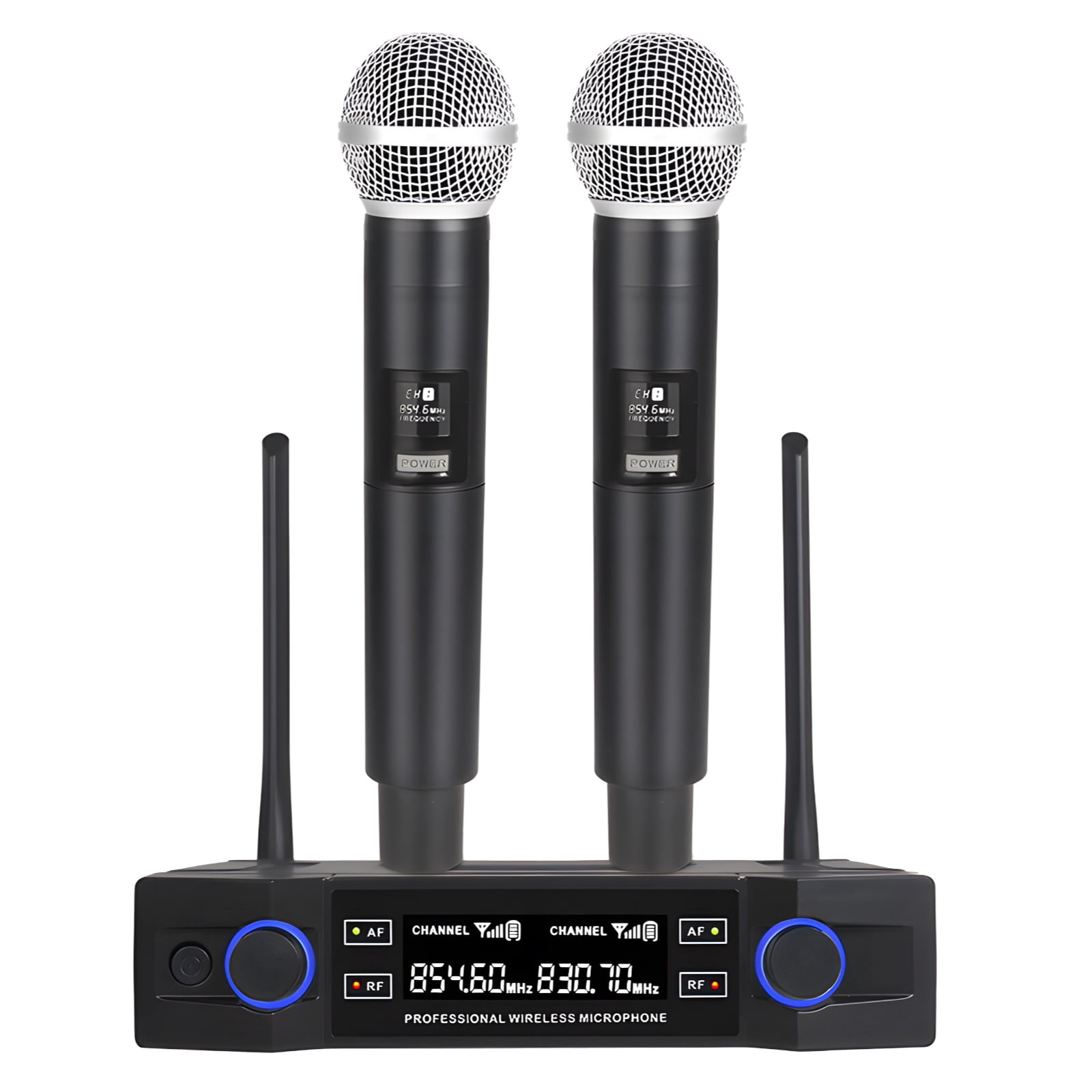 Wireless Microphone with Bluetooth, Professional UHF Dual Handheld