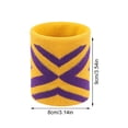 thumbnail image 5 of 1 Pair Workout Wrist Band Absorbent Sweatbands Sports Wristband for Football, 5 of 9