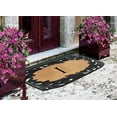 thumbnail image 5 of A1 Home Collections Floral Black, Beige, Multi-color Rubber and Coir Doormat for Outdoor Entrance Non Slip Backing Front Door Mat, 23" x 38", 5 of 7