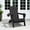 Classic Black, variant on SUUNYN Folding Adirondack Chair, HDPE All-Weather Fire Pit Chairs, Plastic Adirondack Chairs with 2 Cup Holder, Grey