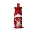 thumbnail image 2 of Funda para botella de vino, funda con cordón de Navidad, fundas universales para champán, ropa de de comedor, accesorios de Navidad para Kits de decoración para fiestas Muñeco de nieve/Rojo Bewildely HA068081-02, 2 of 6