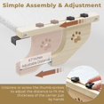 thumbnail image 5 of Cat Window Perch, Wood & Metal Frame Cat Window Hammock for Large Cats, Adjustable Pet Bed for Windowsill, Bedside, Drawer & Cabinet, Sturdy Space-Saving Cat Rest Seat, 5 of 8
