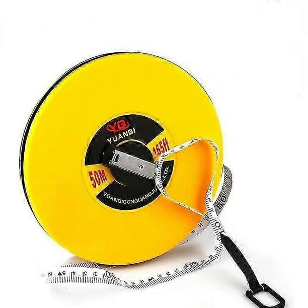 Regla de disco manual de 20/30/50/100 m, cinta métrica para carpinteros, herramienta de medición