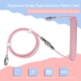 thumbnail image 4 of Cable USB Tipo C Ndcxsfigh para Teclado Mecánico Conector Aviador Rosa Nuevos Originales, 4 of 9