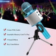 thumbnail image 3 of EIMELI Wireless Bluetooth Handheld Karaoke Microphone Speaker KTV Player Mic Party - Blue, 3 of 8
