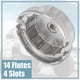 thumbnail image 5 of Oil Filter Cap Wrench 14 Flutes 4 Slots Removal Tool ,Silver White, 5 of 5
