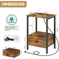 thumbnail image 5 of Side Table with Charging Station Narrow End Table w/Storage Drawer Power Outlets, 5 of 7