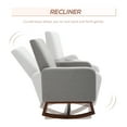 thumbnail image 6 of HOMCOM Accent Lounge Rocking Chair with Solid Curved Wood Base, Grey, 6 of 9