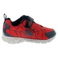 thumbnail image 2 of Favorite Characters Boy's Spider-Man OSPF382 Hook & Loop Ligheted Athletic Sneaker, 2 of 5