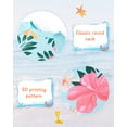 thumbnail image 6 of Girls 2-Piece Swimsuit Set Long Sleeve Rash Guard UPF 50+ Ruffle Bottom Summer Beach Bathing Suit Sizes 1-8Y, 6 of 8