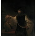 thumbnail image 2 of Rembrandt van Rijn 12x13 Black Ornate Wood Framed Double Matted Museum Art Print Titled: Aristotle with a Bust of Homer (1653), 2 of 5