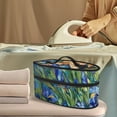 thumbnail image 2 of HELLHERO Iron Organizer for Clothing Ironing Machines Travel Steam Iron Case with Zipper Closure Cat Floral Pattern, Bag Only, 2 of 6