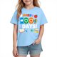 thumbnail image 1 of Tops de Manga Corta Linda con Impresión Gráfica Linda para Niños Niños Y Niñas, Camiseta Casual de la Temporada Escolar, Tela Transpirable Suave, 1 of 9