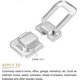 thumbnail image 3 of Toggle Catch Lock (38mm x 25mm) 2Pcs, Iron Hasp Latches - for Cabinets Boxes Suitcases, Silver Tone, 3 of 5