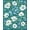 White, Pattern 2, variant on Flatwoven High Traffic Area Rug, Stylish Floral Motif in Teal and Light Gray Color Scheme, Non Slip, Stain Resistant, Washable Area Rugs for Living Room, Bedroom(Teal, 2X3)