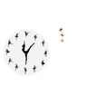thumbnail image 1 of Reloj De Pared De Bailarina, Escultura De Hoja De Ballet, Estatua De Metal, Reloj Silencioso, Figura Decorativa De Danza, Adorno Nórdico Para El Hogar, 1 of 8