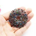 thumbnail image 5 of Broche de acero con motivos florales, múltiples strass, multicolor, metal, 5cm, 5 of 5