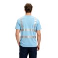 thumbnail image 5 of Mens high vis shirts Quick Dry Hi Vis Reflective Safety Short Sleeve T Shirts Construction Work Shirts with Reflective Strips Sky Blue L, 5 of 6