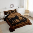 thumbnail image 3 of Feelyou Moose Elk Deer Bedding Comforter Set for Kid, Pine Tree Botanical Twin Comforter Sets, Farmhouse Animals Theme Reversible Bedding Set, Super Cozy Room Decor, 2-Piece, 3 of 8