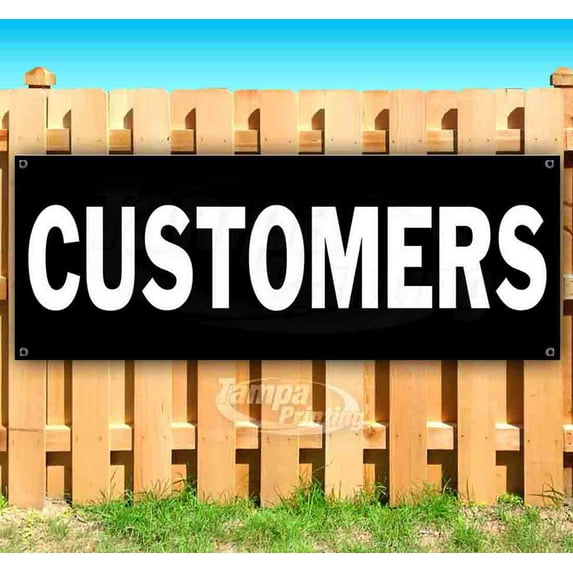 Customers 13 oz Vinyl Banner With Metal Grommets