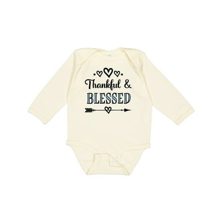 

Inktastic Thankful and Blessed Gift Baby Girl Long Sleeve Bodysuit