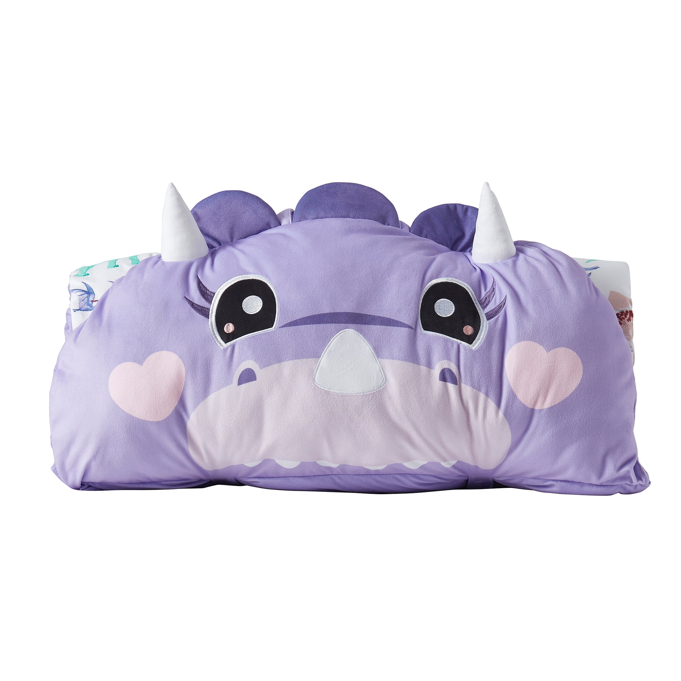 Your Zone Purple Dinosaur Glow in the Dark Kids Nap Mat, 24" x 70"