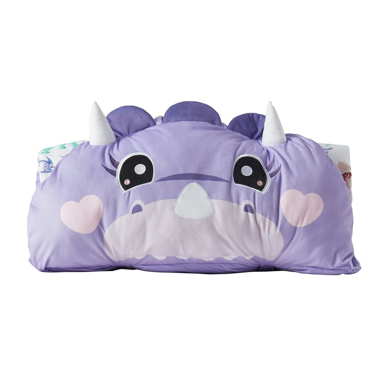 Your Zone Purple Dinosaur Glow in the Dark Kids Nap Mat, 24