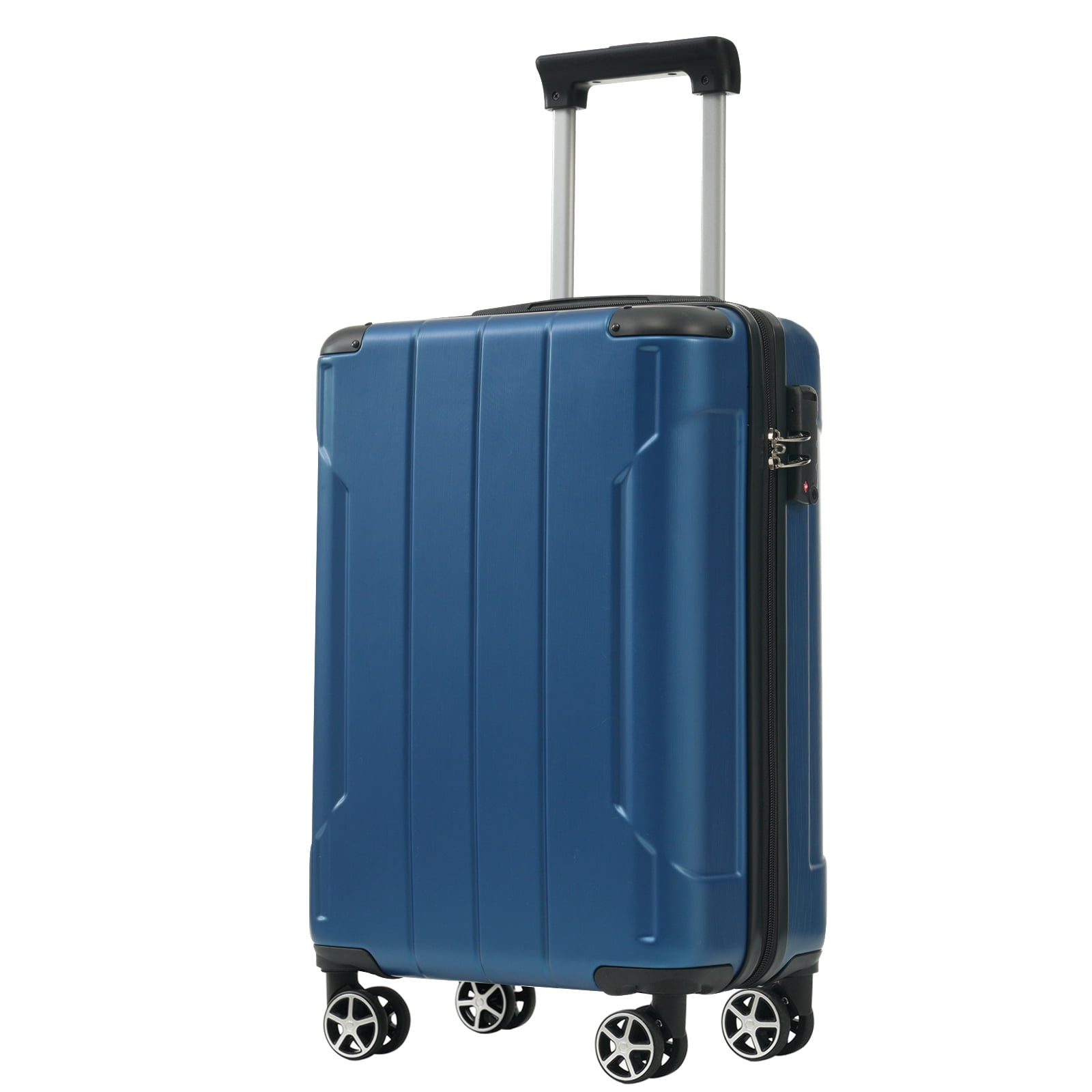 TheEshow 20 Inch Adult 3-Piece Hybrid Lightweight Luggage, Blue
