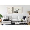 thumbnail image 6 of Kate and Laurel Sylvie Moose 2 crop BW Framed Linen Textured Canvas Wall Art by Emiko and Mark Franzen of F2Images, 23x33 Natural, Decorative Forest Animal Art for Wall, 6 of 6