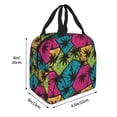 thumbnail image 2 of Yiaed Hawaii Palms Print Insulated Lunch Bag Reusable Cute Tote Lunch Box, Leakproof Cooler Lunch Bags for Work Office Travel School Picnic, 2 of 5