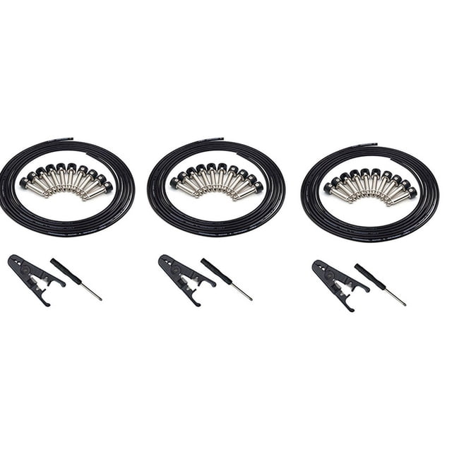 3X Solderless Connectors Design Guitar Cable DIY Guitar Pedal Patch Cable Kit