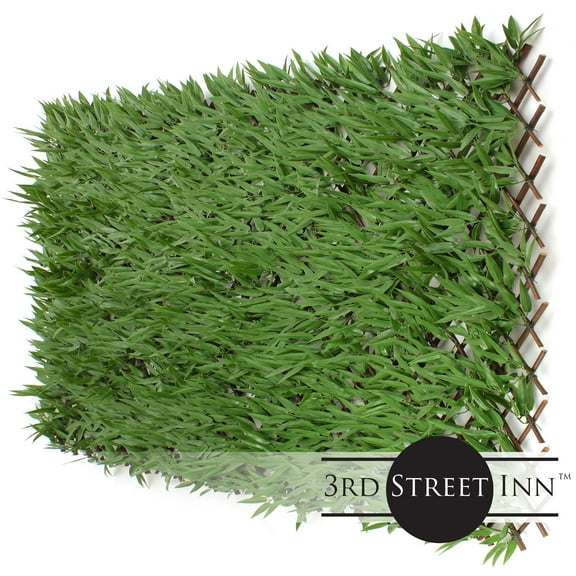 3rd Street Inn Artificial Bamboo Leaf Bamboo Greenery Trellis - 4 Pack