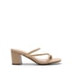 thumbnail image 4 of Sandalias DREAM PAIRS con tacones de tiras para mujer, tacón bajo y grueso, color nude, 4 of 7