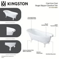thumbnail image 5 of Aqua Eden VCT7D5731BW 57-Inch Cast Iron Oval Single Slipper Clawfoot Tub (7-Inch Faucet Drillings) in White/White, 5 of 6