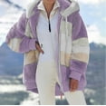 thumbnail image 4 of Womens Outdoor Jackets & Outerwear Jacket Polyester Hooded Outdoor Going Out Tops for Women Purple 4XL, 4 of 4