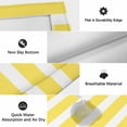 thumbnail image 6 of Yellow Striped Outdoor Rug for Patio/Deck/Porch, Non-Slip Large Area Rug 3 x 5 Ft, Modern Simple Monochrome Geometric White Indoor Outdoor Rugs Washable Area Rugs, Camping Rug Carpet Runner, 6 of 8