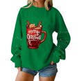 thumbnail image 2 of EchfiProm Womens Christmas Sweatshirts Sweatshirt Crewneck Cat Print Long Sleeve Holiday Cute Tops for Ladies Pullover, 2 of 5
