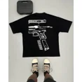 thumbnail image 1 of T-Shirt Surdimensionné Motif Lettre Hip Hop Gothique Rue y2k pour Hommes Rétro Décontracté Polyvalent Manches Courtes Col Rond Ample Femmes, 1 of 5