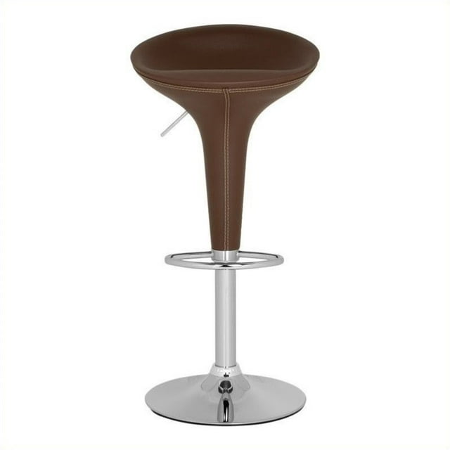 Safavieh Tabouret de Bar en Acier Chromé de 23.2"-31.7" en Brun