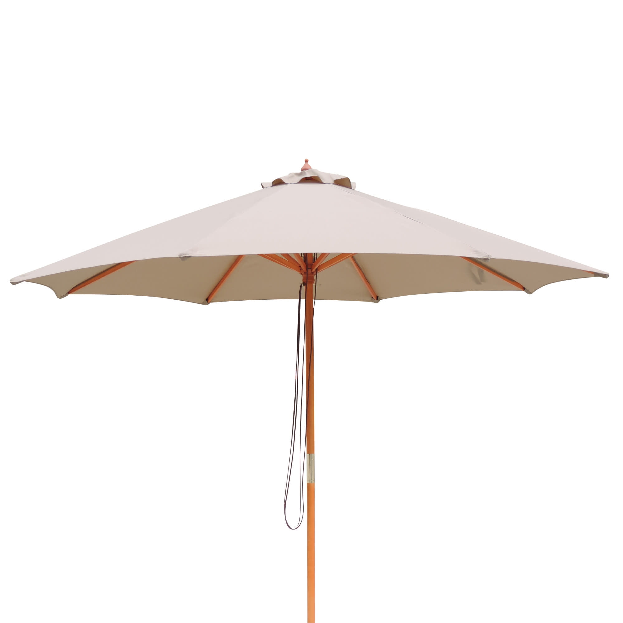 Island Umbrella Tranquility 9-ft Hardwood Market Umbrella with Weather-Resistant Champagne... by Blue Wave Products