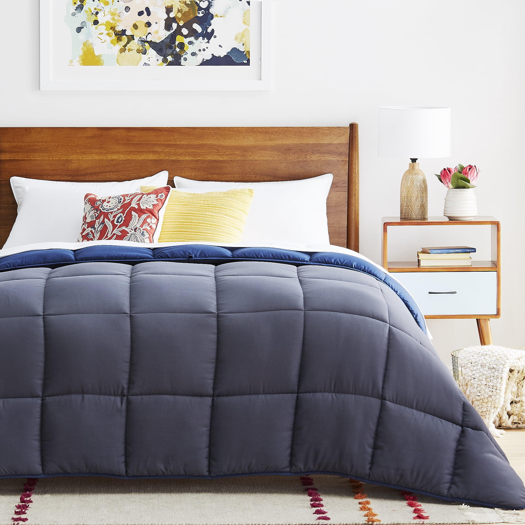 Linenspa Reversible Hypoallergenic Down Alternative Comforter - Twin-XL