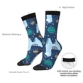 thumbnail image 4 of Rocae Alpaca Astronaut in Space for Adult Socks Casual Athletic Stretchy Loose Socks for Women Men Non-Slip Middle Tube Socks, 4 of 6