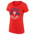 thumbnail image 2 of Women's G-III 4Her by Carl Banks Red Philadelphia Phillies Super-Slim Fit Lightweight City Graphic T-Shirt, 2 of 5