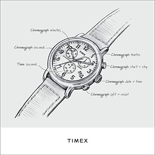 Timex Tribute Collegiate Weekender Chrono 40mm Correa de Piel de Cuarzo para Hombre, Marró Timex Tribute Timex Tribute