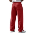 thumbnail image 7 of Casual Pants for Men Fashion Casual Solid Color Loose Winter Drawstring Pockets Pants Sweatpant Soft and Comfortable, 7 of 7