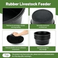 thumbnail image 3 of 2Pcs Rubber Feed Pan, 1 Gallon Horse Feed Bucket Utility Feed Bucket, 10.6 x 4.1Inches Rubber Bowl Chicken Dust Bath Livestock Water Bowl for Pig Goat Chicken Dogs Farm Small Animal, 3 of 7